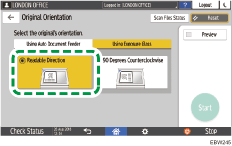 Operation panel screen illustration