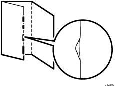 Illustration of letter fold bent