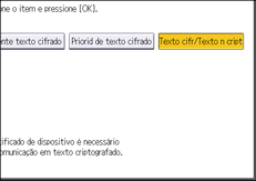 Ilustração da tela do painel de operação