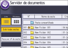 Ilustração da tela do painel de operação
