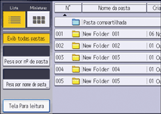 Ilustração da tela do painel de operação