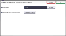 Ilustração da tela do painel de operação