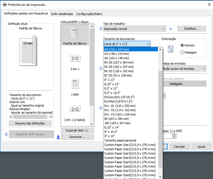 Ilustração da tela do driver