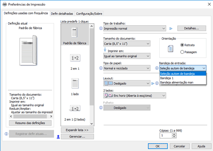 Ilustração da tela do driver