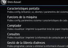 Il·lustració de pantalla del panell d'operacions