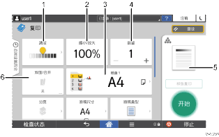 已编号的操作面板画面插图