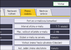 Ilustrace ovládacího panelu