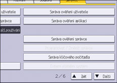 Ilustrace displeje ovládacího panelu
