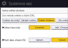 Ilustrace ovládacího panelu
