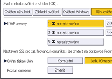Ilustrace displeje ovládacího panelu