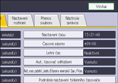 Ilustrace displeje ovládacího panelu