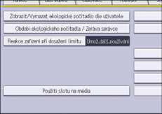 Ilustrace displeje ovládacího panelu