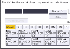 Ilustrace displeje ovládacího panelu