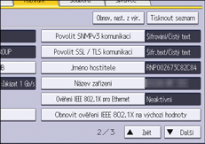 Ilustrace ovládacího panelu