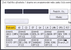 Ilustrace displeje ovládacího panelu