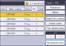 Ilustrace displeje ovládacího panelu