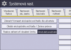 Ilustrace displeje ovládacího panelu
