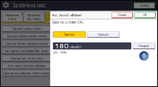 Ilustrace displeje ovládacího panelu