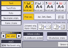Ilustrace ovládacího panelu