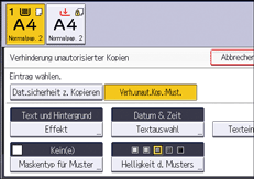 Abbildung Bedienfeld-Display