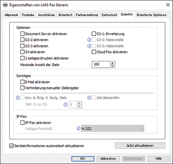 Abbildung Treiberbildschirm