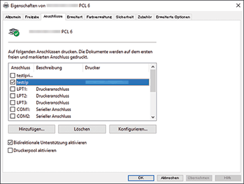 Abbildung Treiberbildschirm