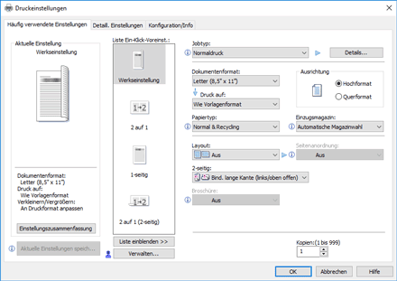 Abbildung Treiberbildschirm