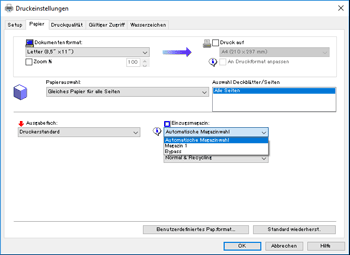 Abbildung Treiberbildschirm