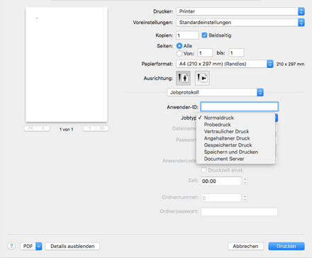 Abbildung Treiberbildschirm