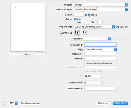 Abbildung Treiberbildschirm