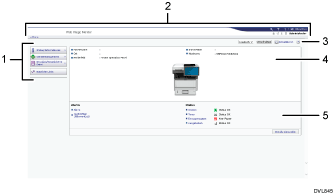 Nummerierte Abbildung der Webbrowser-Anzeige