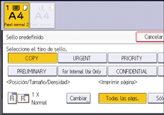 Ilustración de la pantalla del panel de mandos