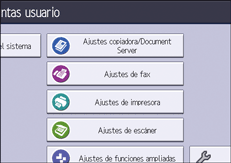 Ilustración de la pantalla del panel de mandos