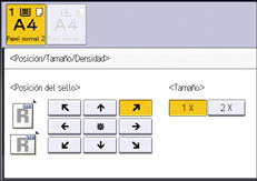 Ilustración de la pantalla del panel de mandos