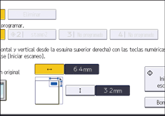 Ilustración de la pantalla del panel de mandos