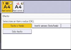 Ilustración de la pantalla del panel de mandos