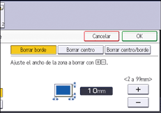 Ilustración de la pantalla del panel de mandos