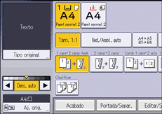 Ilustración de la pantalla del panel de mandos