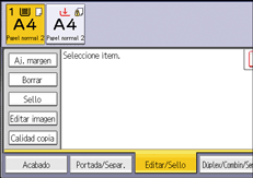 Ilustración de la pantalla del panel de mandos