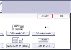 Ilustración de la pantalla del panel de mandos