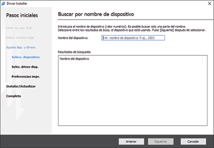 Ilustración del instalador del driver