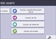 Ilustración de la pantalla del panel de mandos