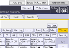 Ilustración de la pantalla del panel de mandos