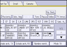Ilustración de la pantalla del panel de mandos