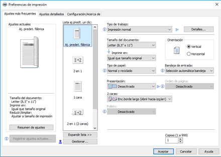 Ilustración de la pantalla del driver