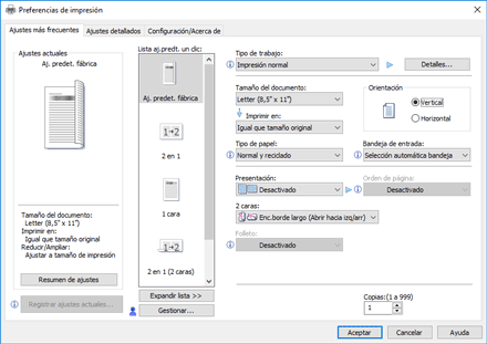 Ilustración de la pantalla del driver