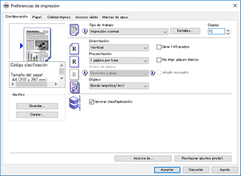 Ilustración de la pantalla del driver