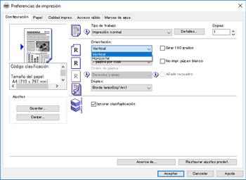 Ilustración de la pantalla del driver