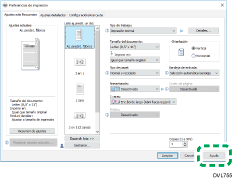 Ilustración de la pantalla del driver