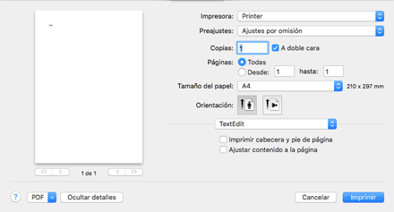 Ilustración de la pantalla del driver